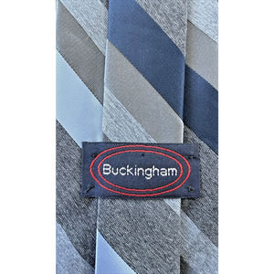 Men's Necktie Buckingham Silk L56" W3" blue gray